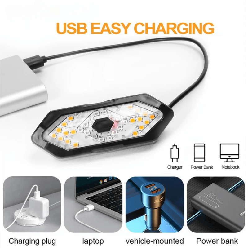 Norvo | Oppladbart sykkel baklys med fjernkontroll og 32 LED-lamper