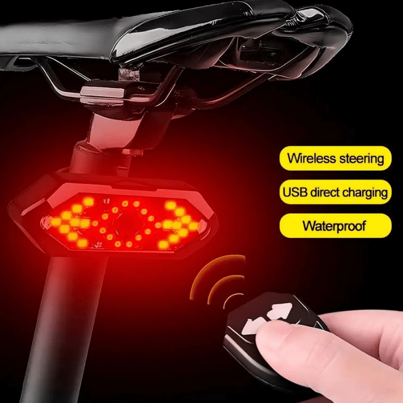 Norvo | Oppladbart sykkel baklys med fjernkontroll og 32 LED-lamper