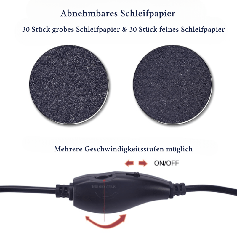 Norvo | Elektrisk pedikyrfil for skånsom og effektiv fotpleie