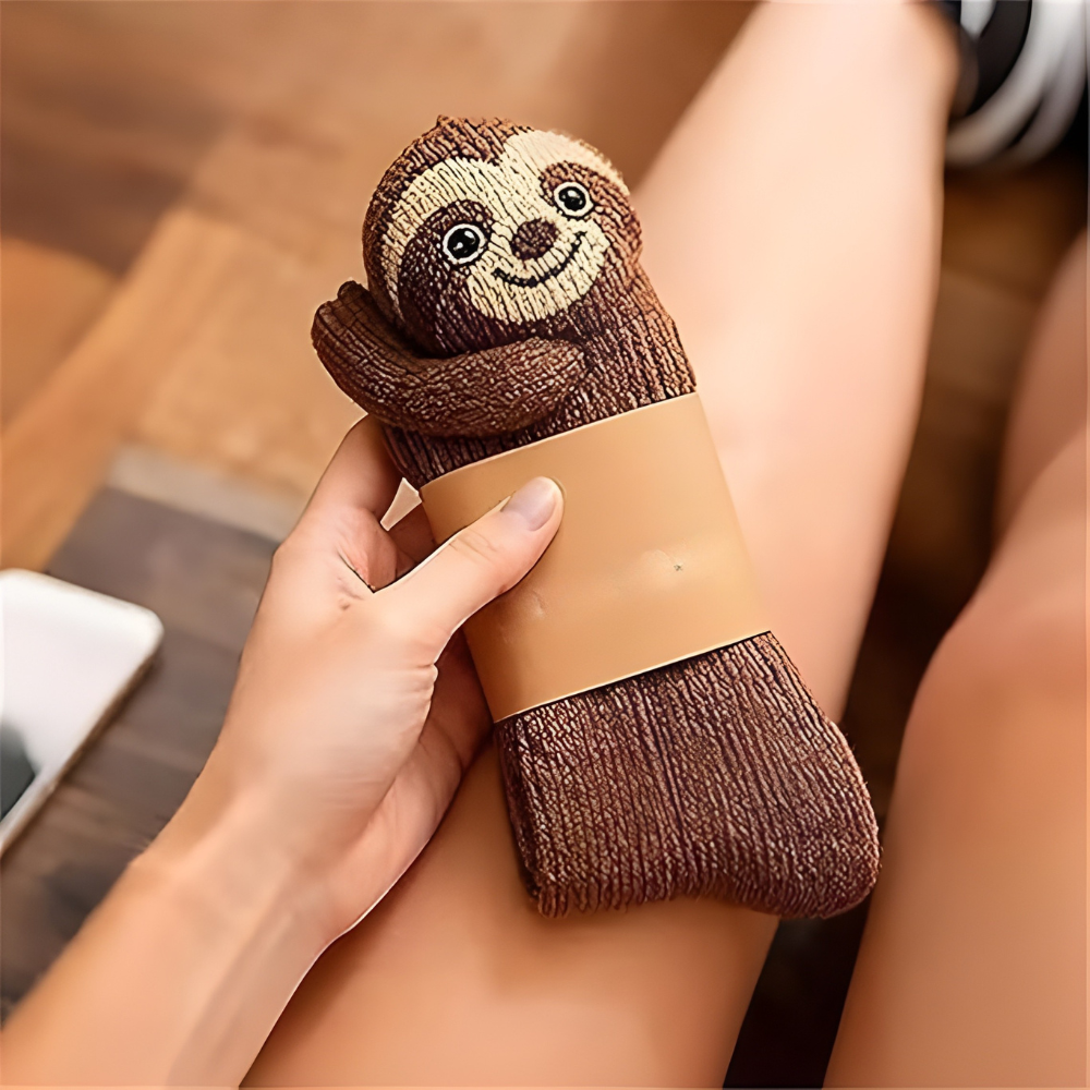 Norvo | Fuzzy Animal Plush Sokker Damer Herrer Koselig Non Slip Varm Vinter