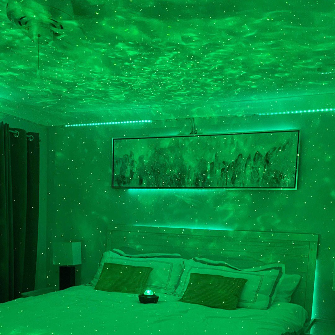 Norvo | Bærbar Galaxy-projektor med Bluetooth-høyttaler og fjernkontroll