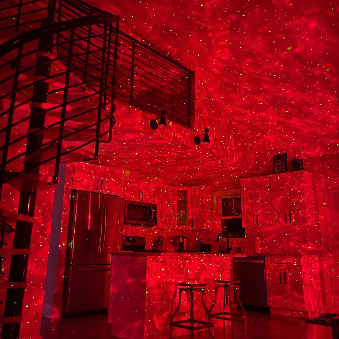 Norvo | Bærbar Galaxy-projektor med Bluetooth-høyttaler og fjernkontroll