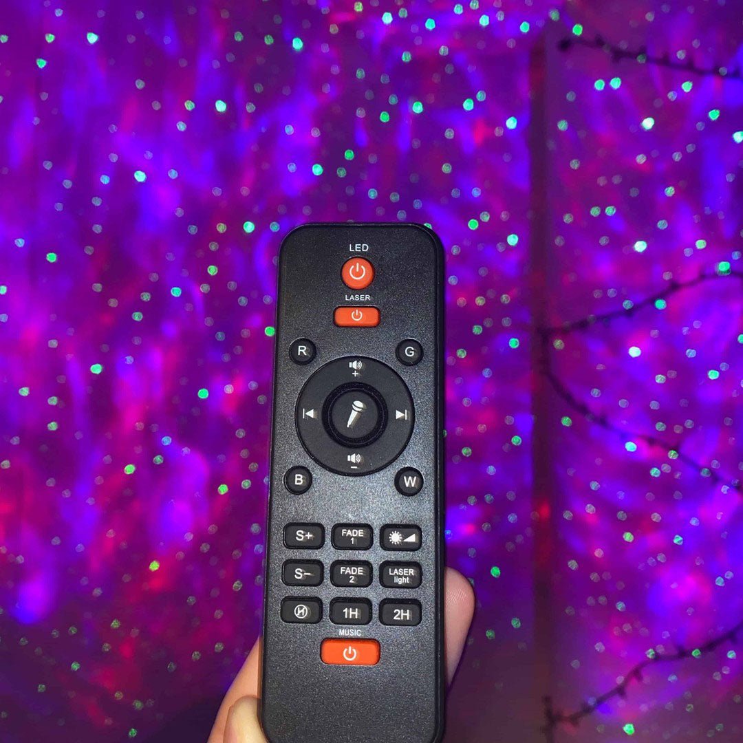 Norvo | Bærbar Galaxy-projektor med Bluetooth-høyttaler og fjernkontroll