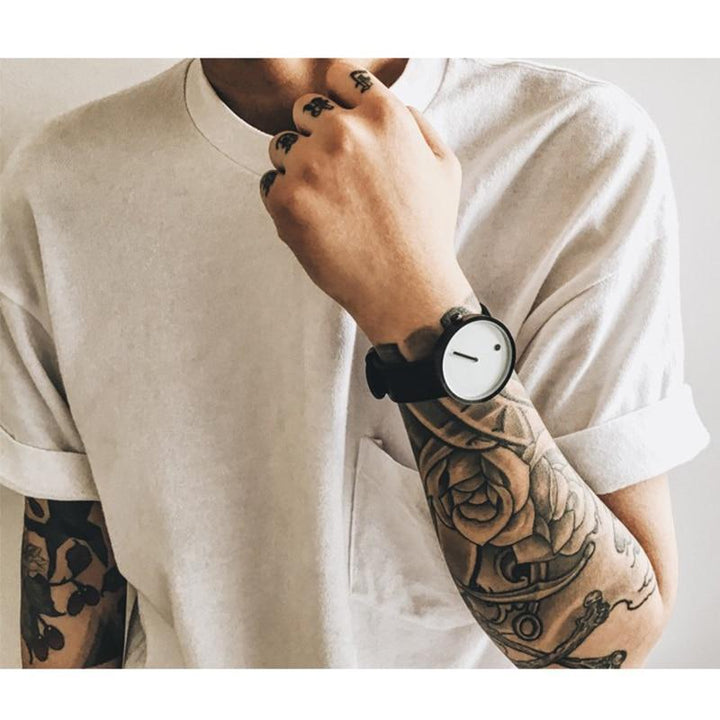 Norvo | IcoolGadgets Kvarts klokke menn Luksus Casual Svart Japan kvarts klokke Enkel Designer Moteklokke mann