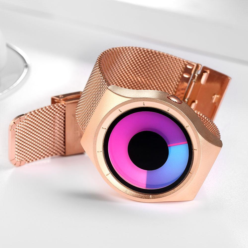 Norvo | IcoolGadgets 2019 Nye Kvinner Klokker Quartz Klokke kvinne Top Luxury Merke Motebaserte Luksus Dame Kreativ Armbåndsur Gull Stål Mesh Bånd