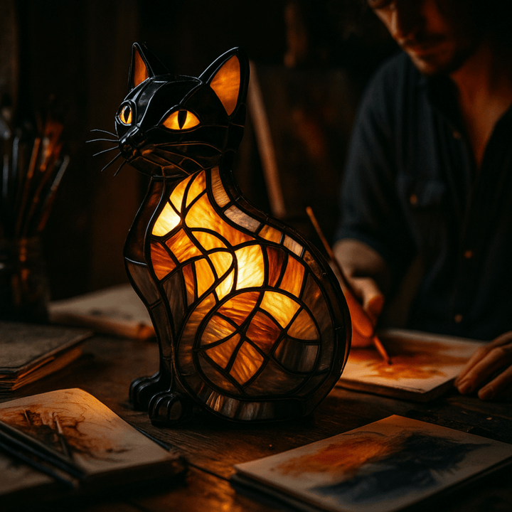 Norvo | Lekende LED Katt Nattlys med Myk Ambient Glød