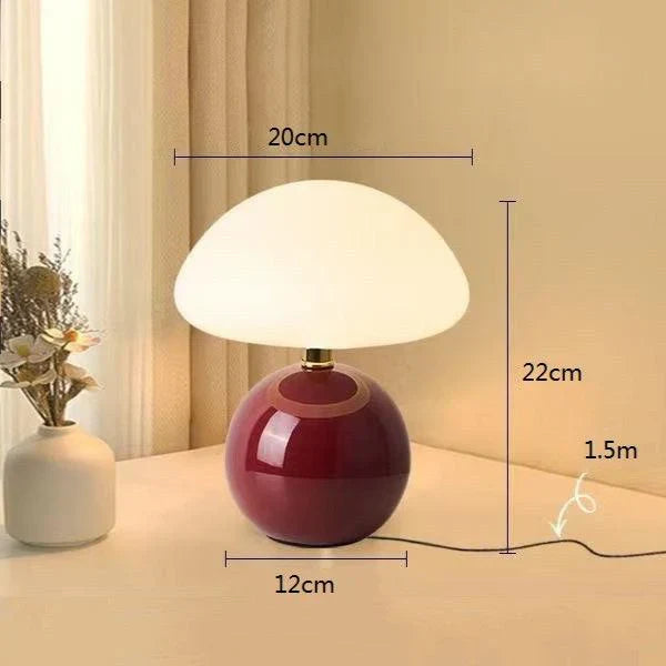 Norvo | Krem Sopp Lampe - Fransk Vintage Lampe