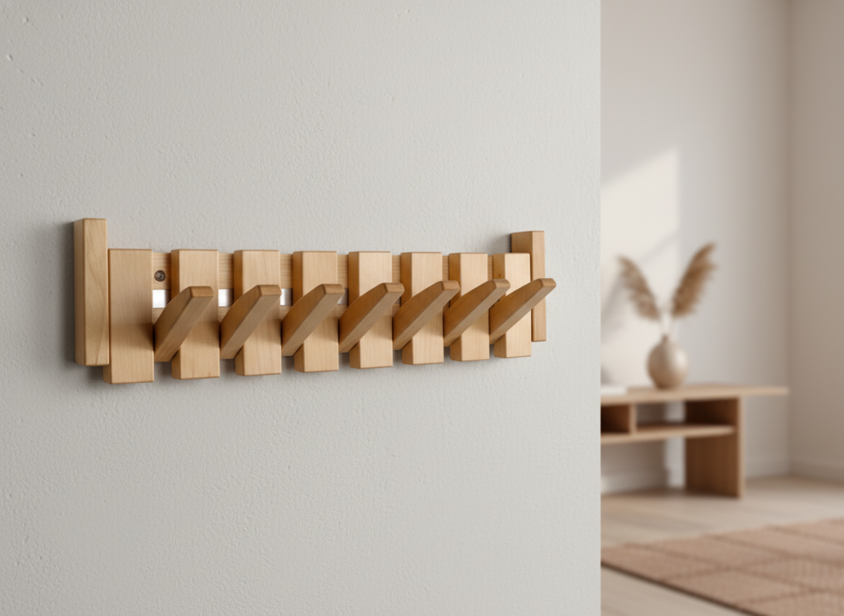 Piano Kleshenger HarmonyCoat – Kreativ Knaggrekke i Tre for Gang og Entré