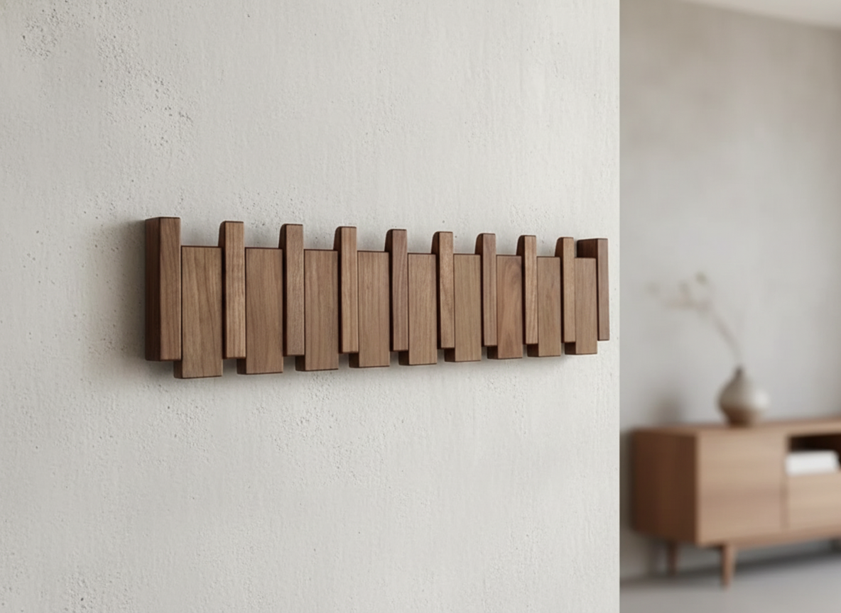 Piano Kleshenger HarmonyCoat – Kreativ Knaggrekke i Tre for Gang og Entré