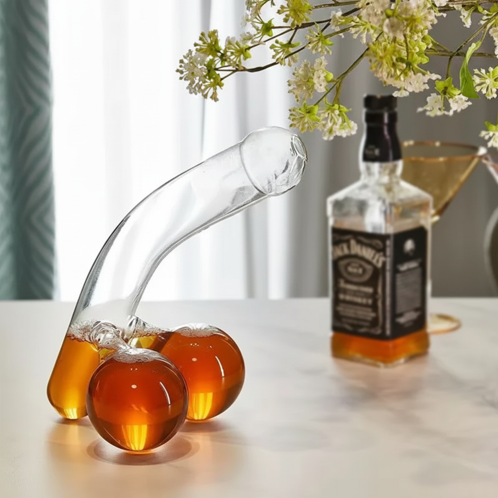 Norvo | Unik Blyfri Karaffel – Morsom Dekanter for Brennevin & Gave