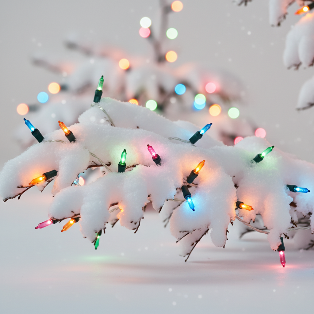 Norvo | Flerfarget Mini Julelys 100-pærer | Innendørs & Utendørs | Festlig Dekorasjon