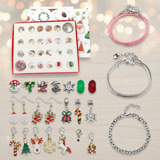 DIY Adventskalender 2025 – Smykker & Armbånd Sett for Jenter