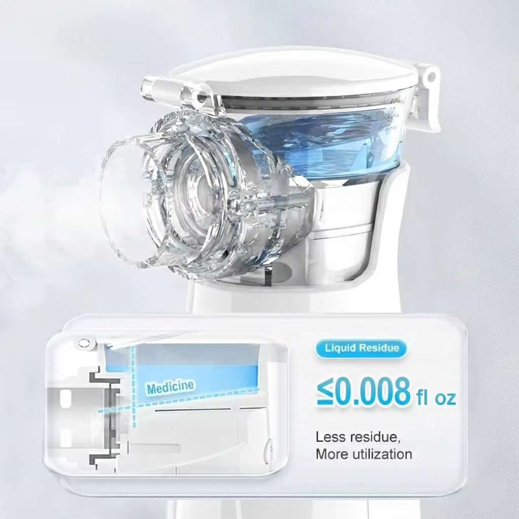 Norvo | Bærbar Håndholdt Nebulisator for Voksne og Barn – Stille Mist Inhalator for Enkel Pusting