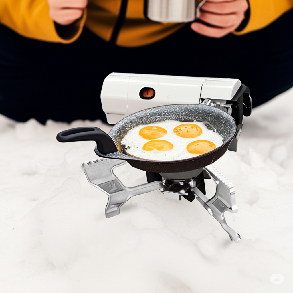 Norvo | Bærbar Sammenleggbar Camping Gasskomfyr for Utendørs Matlaging og Reise