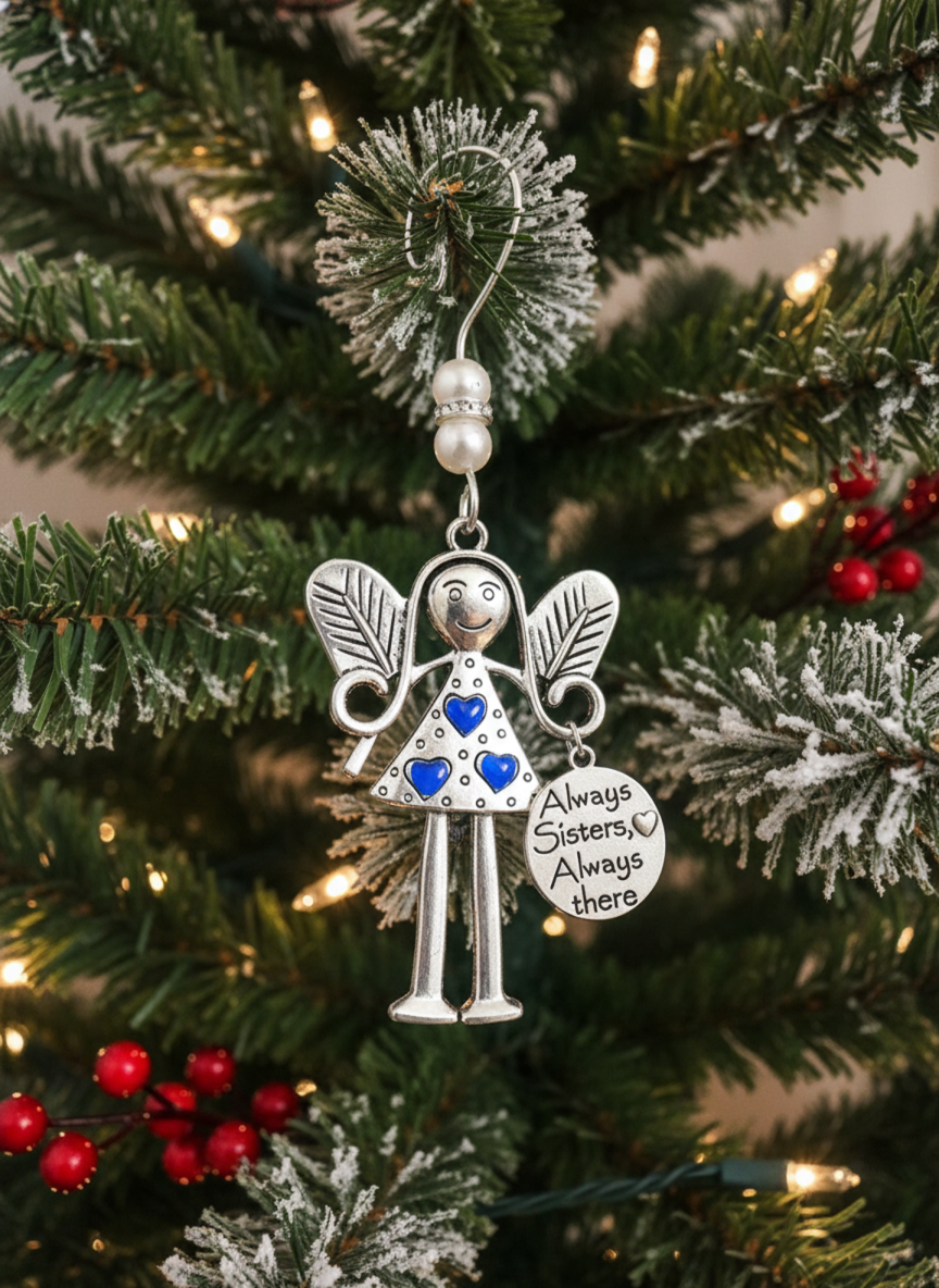 Norvo | Engel Ornament i Metall – Sentimental Julegave til Venn eller Familie