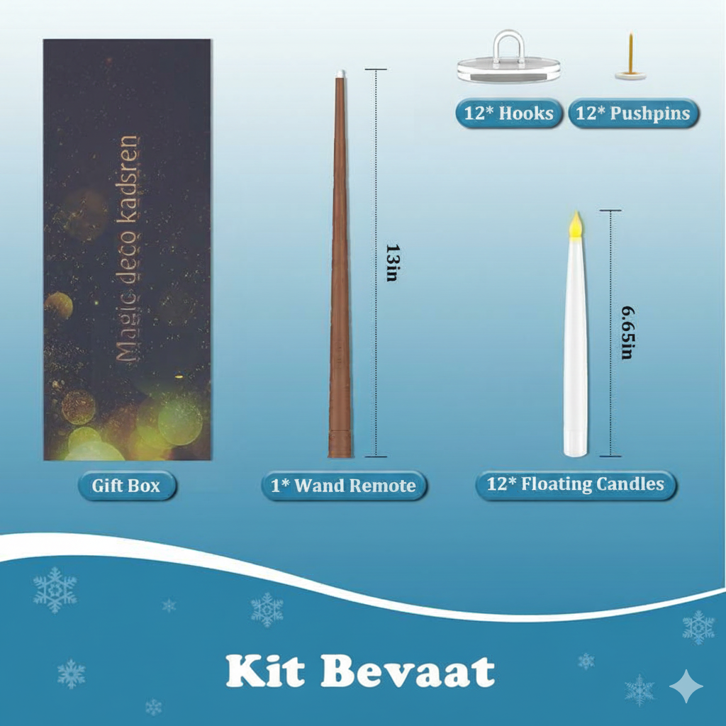 Norvo | LumiGlow LED Lysestake Sett | Flammefrie hengende lys med fjernkontroll for atmosfærisk dekorasjon