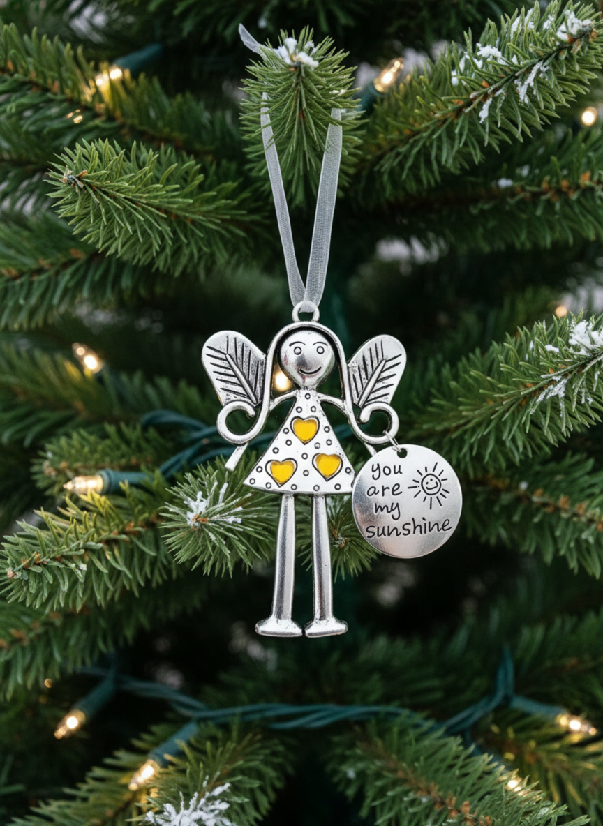 Norvo | Engel Ornament i Metall – Sentimental Julegave til Venn eller Familie