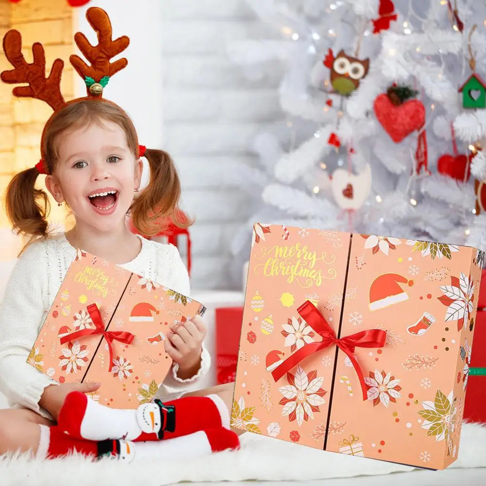 Norvo | Personlig DIY Adventskalender – Tom bokssett for 24 dager juleopptelling med festlig design