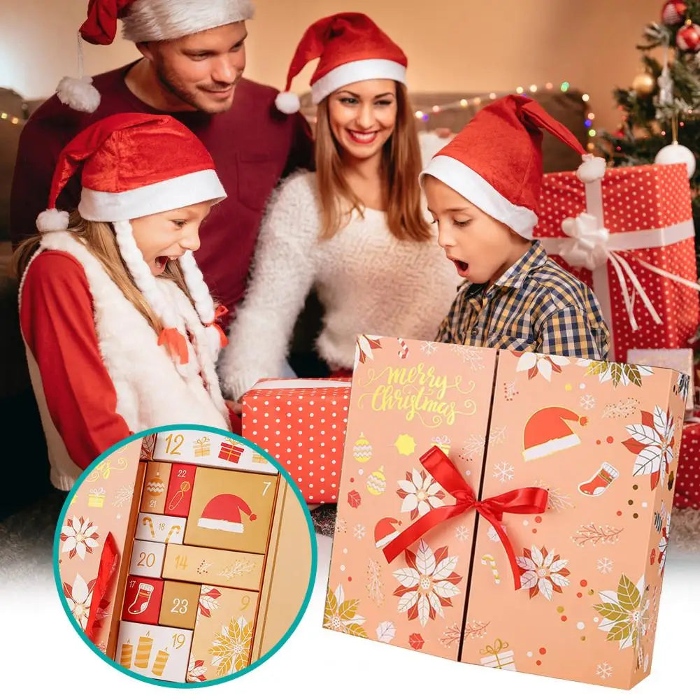 Norvo | Personlig DIY Adventskalender – Tom bokssett for 24 dager juleopptelling med festlig design