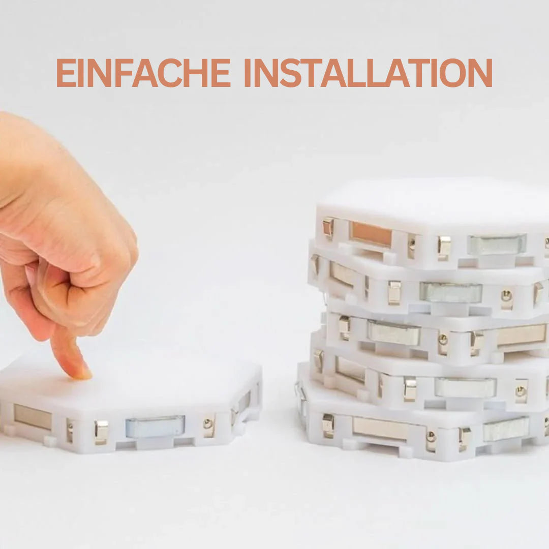 Norvo | Interaktive heksagonale LED-paneler med RGB fargekontroll og musikksynkronisering