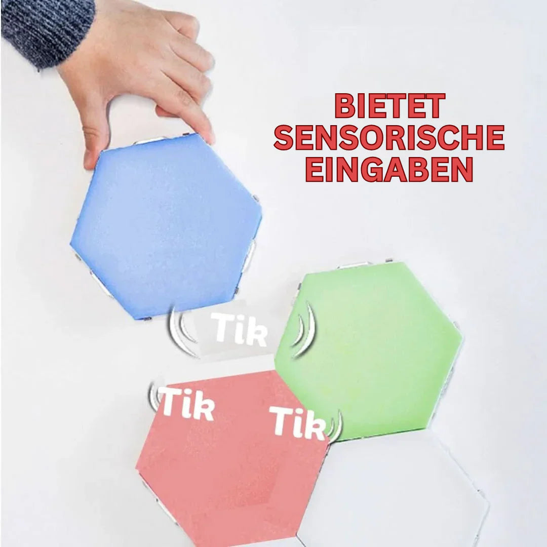 Norvo | Interaktive heksagonale LED-paneler med RGB fargekontroll og musikksynkronisering