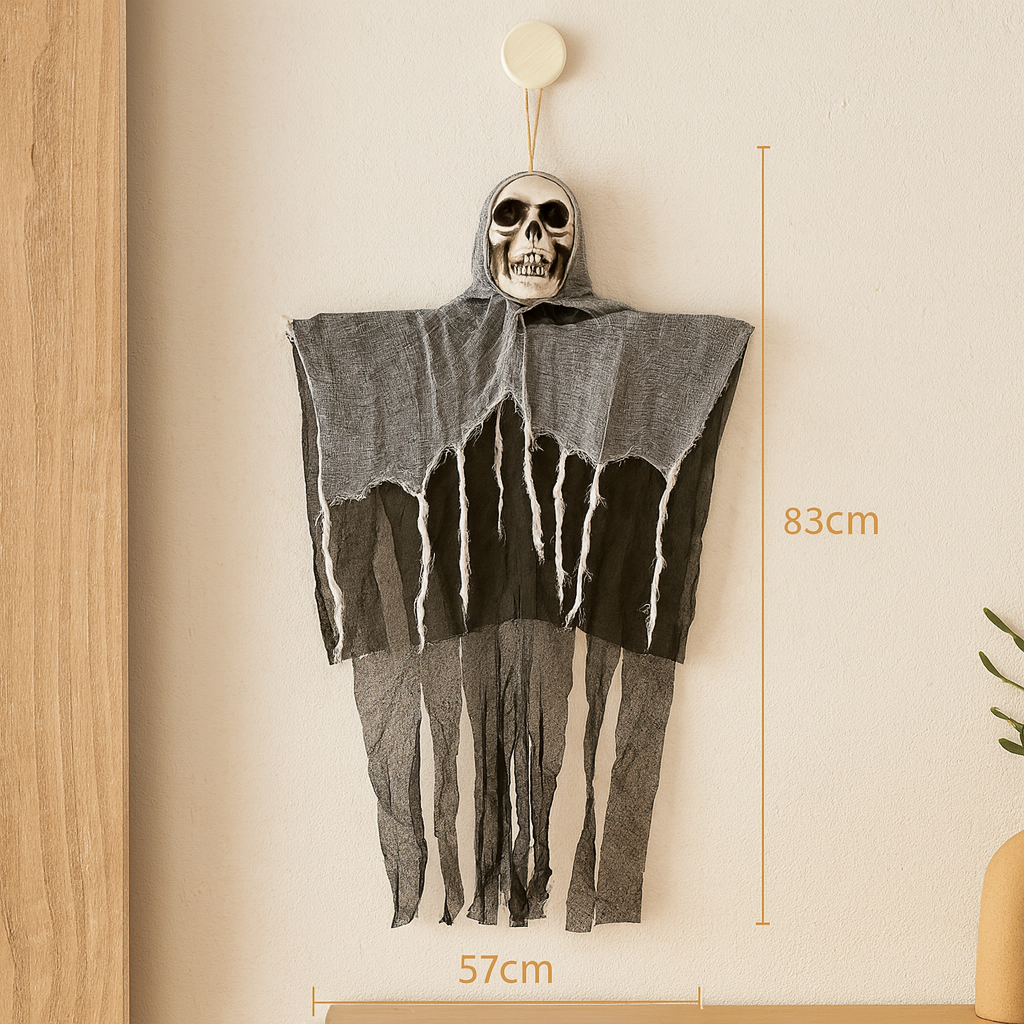 Norvo | LED Hodeskalle Veggdekorasjon for Halloween Hjemmedekorasjon