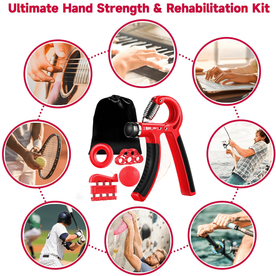 Norvo | Gripmaster – Justerbart håndstyrking-sett for grepstyrke og underarmstrening