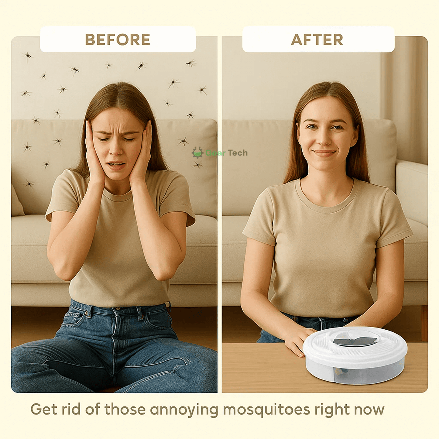 Norvo | USB Stille Fluefelle | Miljøvennlig, Ikke-giftig & Effektiv for Innendørs og Utendørs Bruk