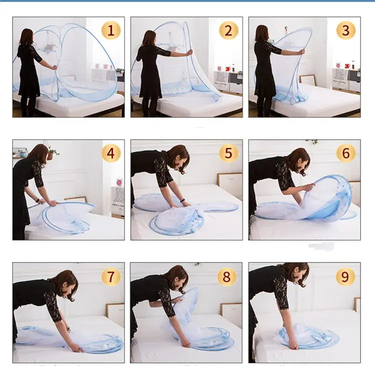 Norvo | Pop-Up Myggnett Telt for To – Bærbart Insektsikkert Sove Telt