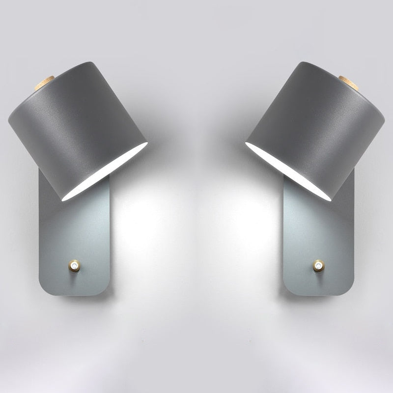 Norvo | Moderne LED Vegglamper med Bryter Innendørs Hjemmedekor Lys