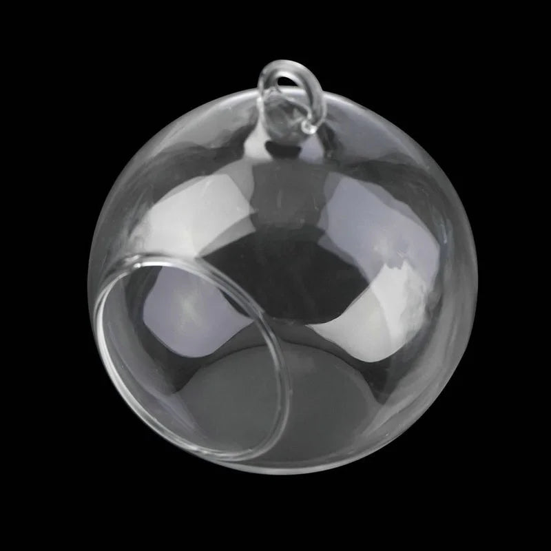 Norvo Glass Ball Vase Flower Plant Potted Creative Glass Container Home Office Decoration Home Table Decor Room Glass Vases