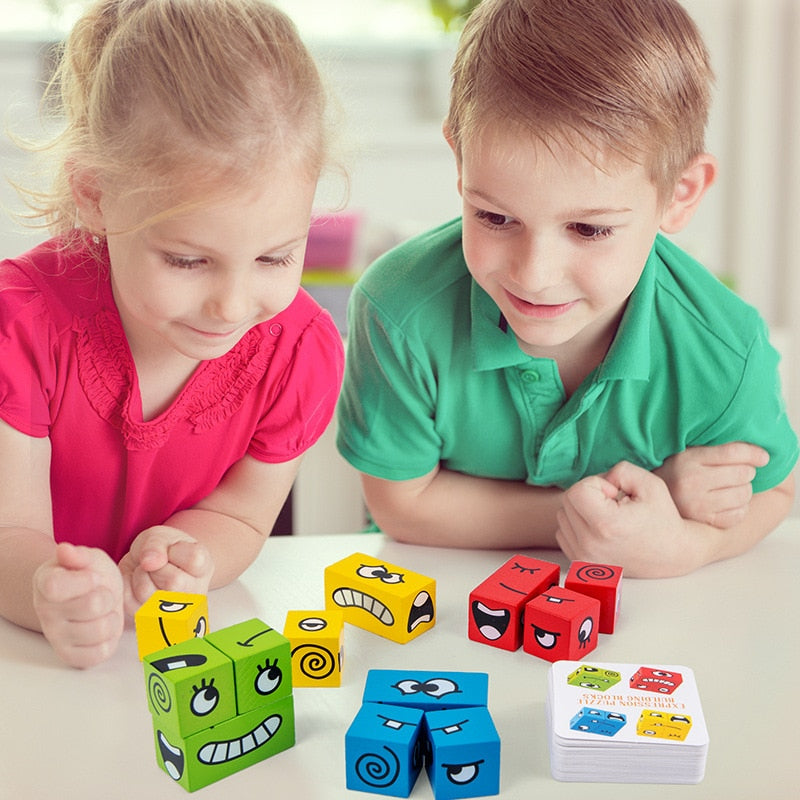 Norvo | EcoToys SmartyBlocks | Kreative blokker - Tre Montessori puslespillspill