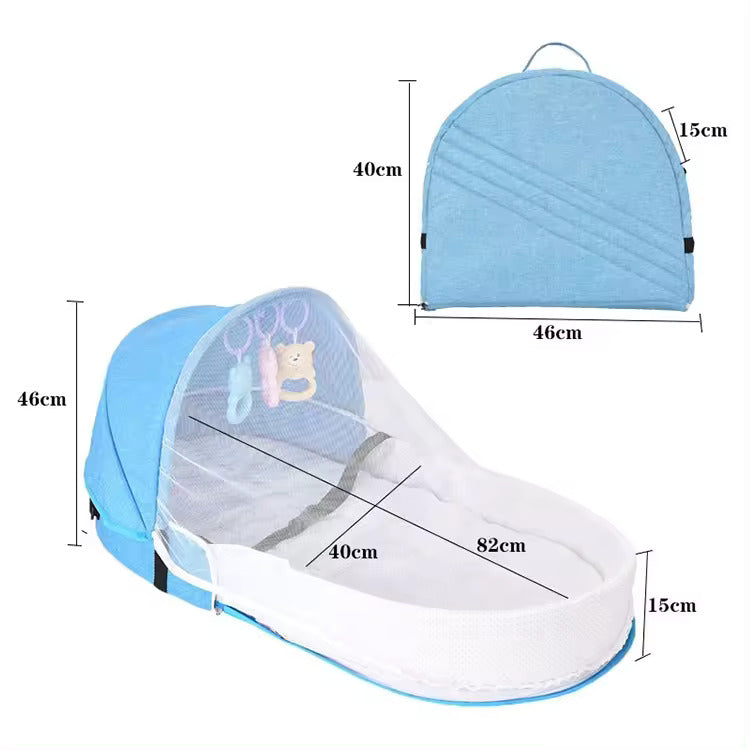 Norvo | DreamNest | Sikkerhet og komfort for barnet ditt - Sammenleggbar babyseng med myggnett