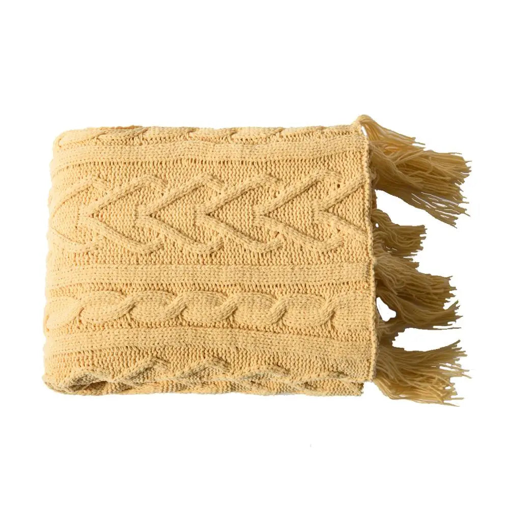 HeartCozy Blanket – Luxe Chenille Blanket with Heart Fringes Norvo