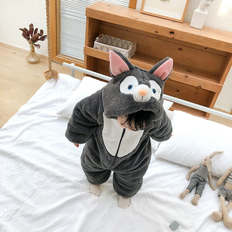 Norvo | Furry Baby Sjarmerende Dyrekostyme Helkropp Onesie