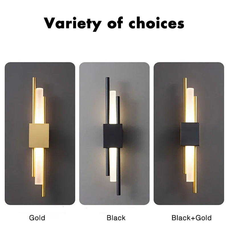 Norvo | Moderne LED Vegglampe: Innendørsbelysning for Hjem, Soverom, Nattbord, Stue, Hotell og Gangdekorasjon