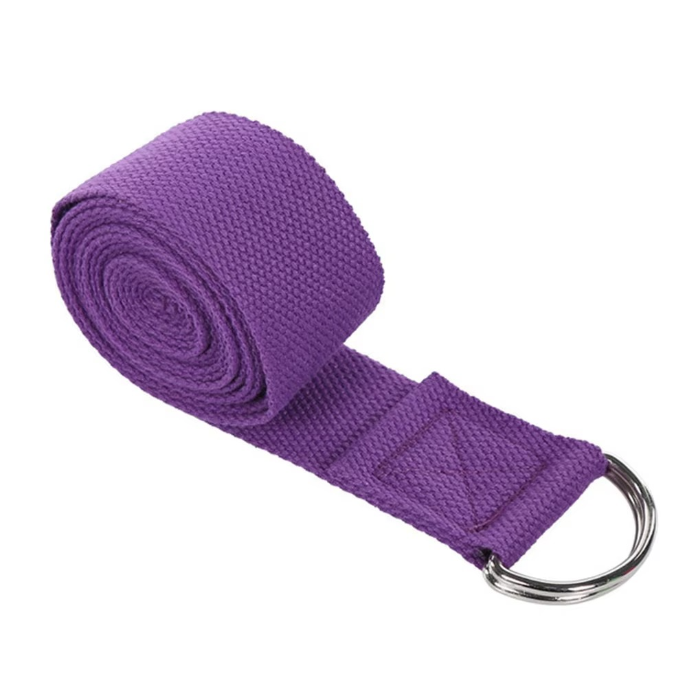 Norvo | Premium bomull yoga stropp med justerbar D-ring spenne for stretching og pilates