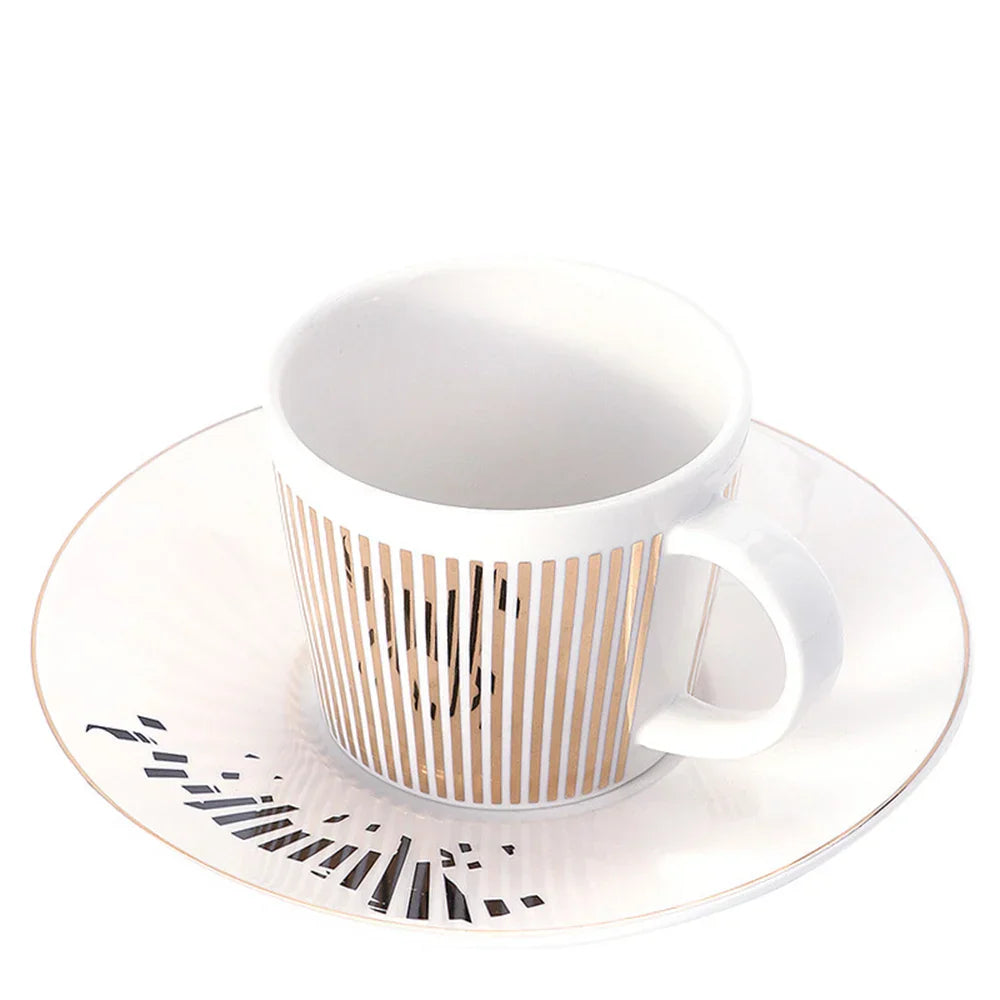 Norvo | Kreativ dynamisk SLR kopp Leopard anamorfisk zebra kopp Luycho kaffe te kopp sett med underlag 90ml-225ml