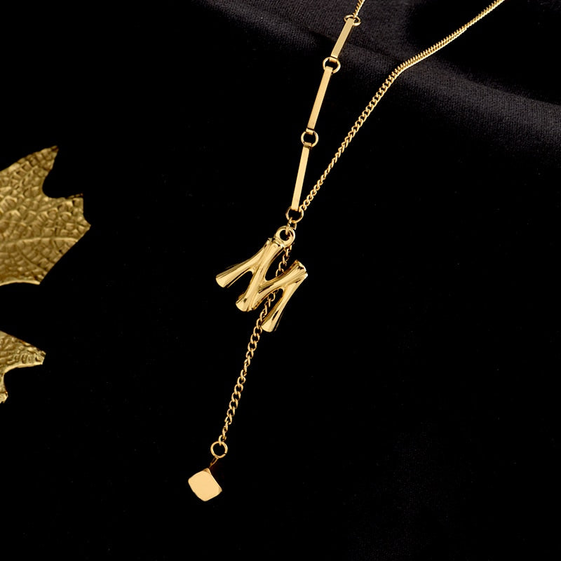 Norvo | Sjarmerende Initialer Bokstav Halskjede