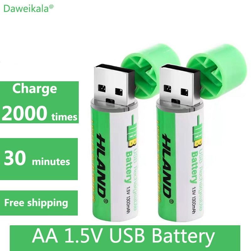 Norvo | 2 deler USB oppladbart batteri