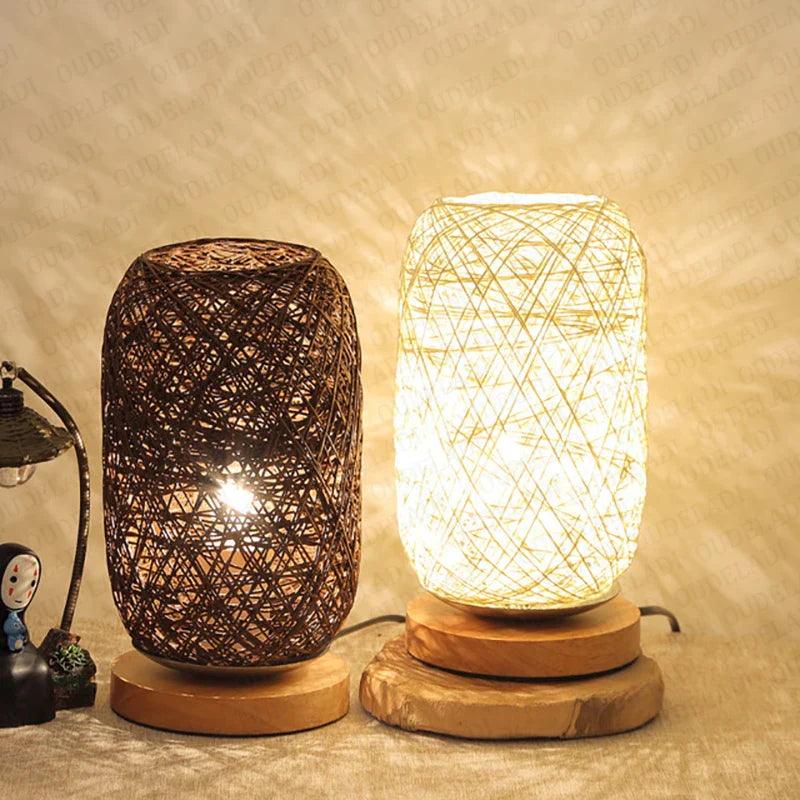 Norvo | WoodLuxe - Rattan-inspirert bordlampe