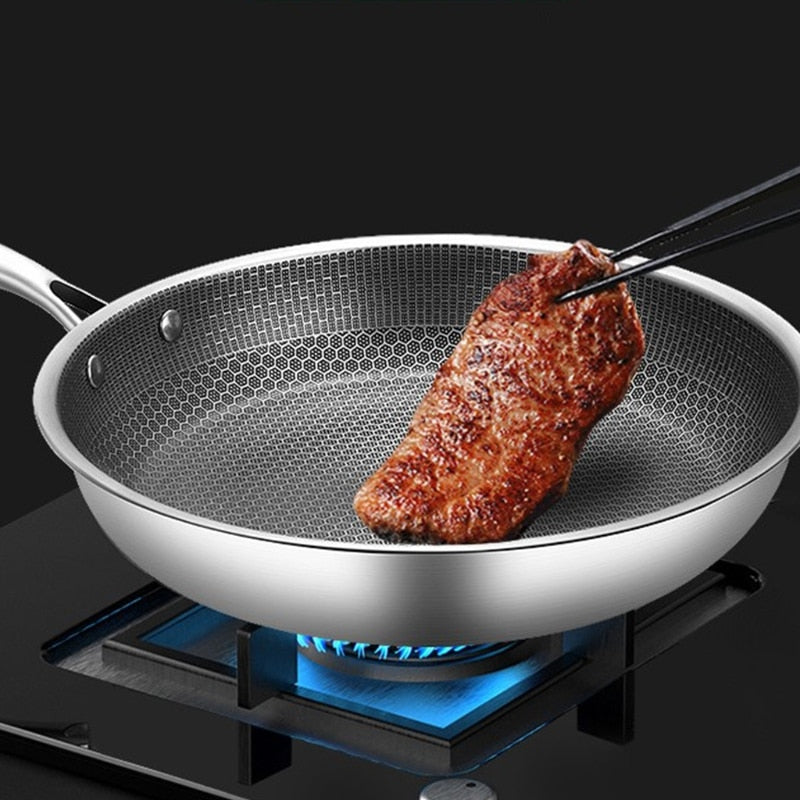 Norvo | Høy-kvalitets rustfritt stål stekepanne med non-stick pixel teknologi – Perfekt for sunn matlaging