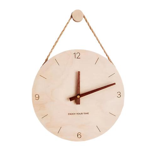 WoodHush Minimalist Veggklokke Norvo