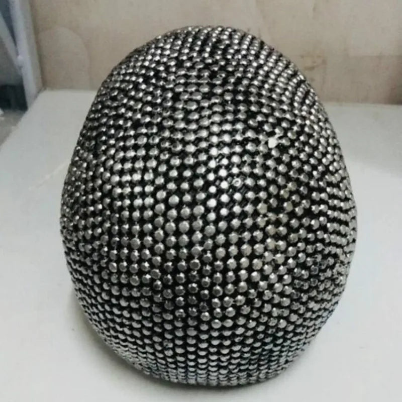 Norvo | BUF Stor Sølv/Gull Skalle Statue Harpiks Håndverk Dekorative Ornamenter Halloween Dekorasjon Skulptur Hjemmedekorasjon Figuren