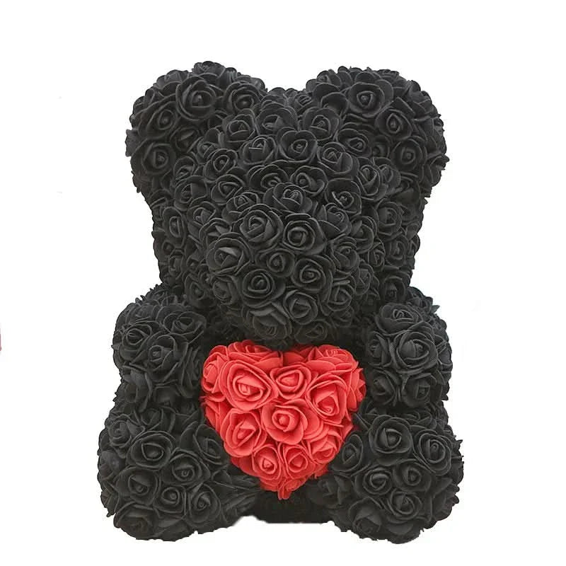 Norvo | Rose Teddy Bear with Handmade Foam Roses – 40cm
