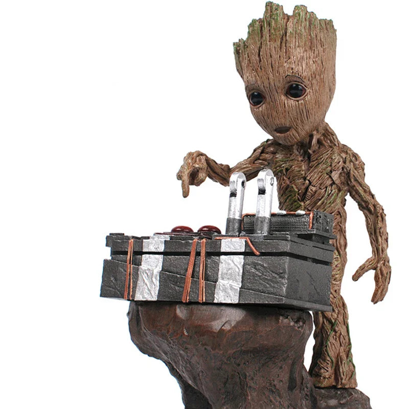 Søt Baby Groot PVC Figur - Marvel Guardians of the Galaxy Action Statue, Bedårende Tre Mann Samleobjekt Gave til Fans