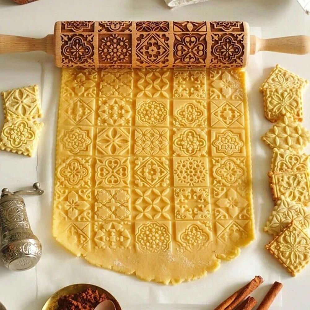 Norvo | Prgget Tre Kjevle | Ferie Kake Graver | Håndlaget Bøk Tre | JollyRoller