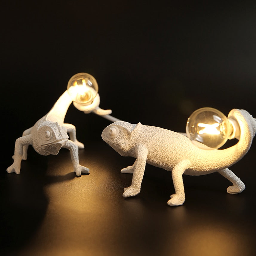 Norvo | Harpikslampe med Gecko - Elegant Gecko-lampe laget av harpiks for moderne interiør