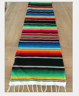 Norvo | Boho Vibrant Mexicansk Serape Teppe