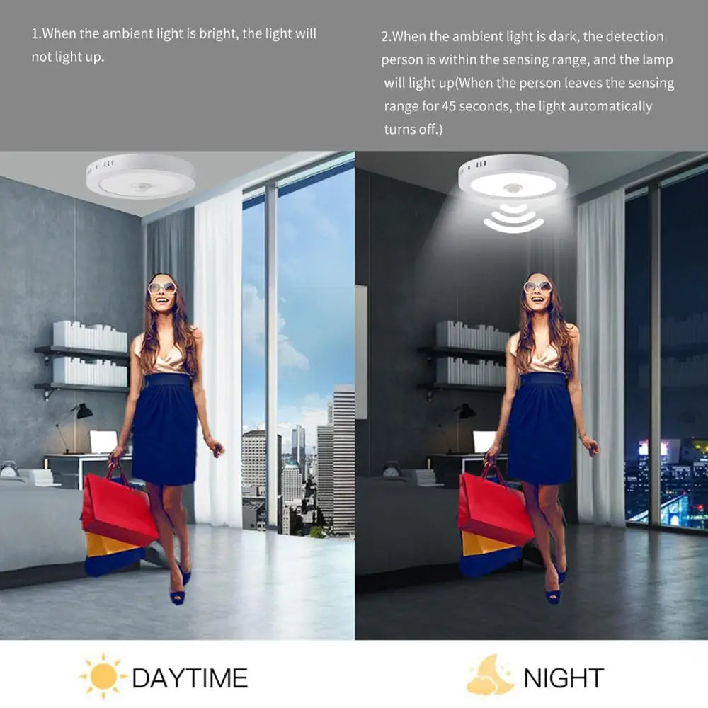 Norvo | Bevegelsessensor LED Taklamper – Smart Belysning for Hjemmet
